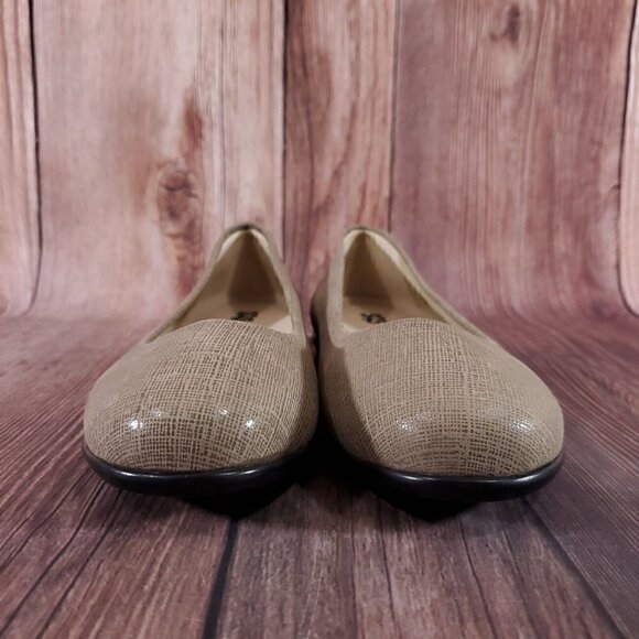 SAS Scenic Womens Size 7.5 M Tan Fog Comfort Slip On Ballet Flats Shoes USA Made - Picture 6 of 14